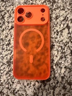 Orange MagSafe iPhone 17 pro max Case