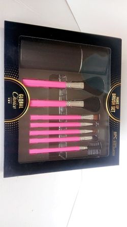 8 PC makeup brush set