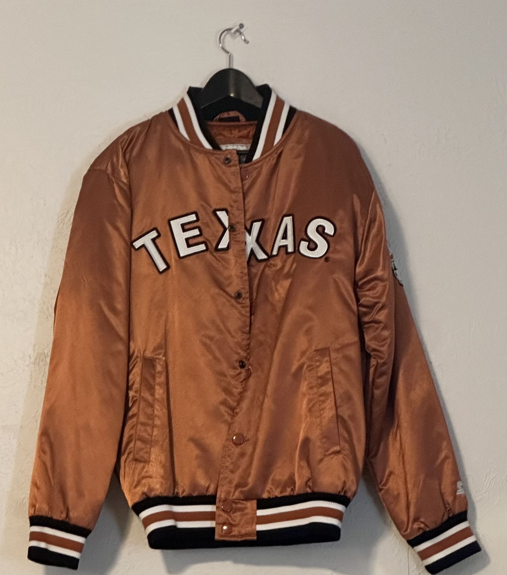 Texas Longhorns Starter Vintage Snap Satin Jacket Burnt Orange