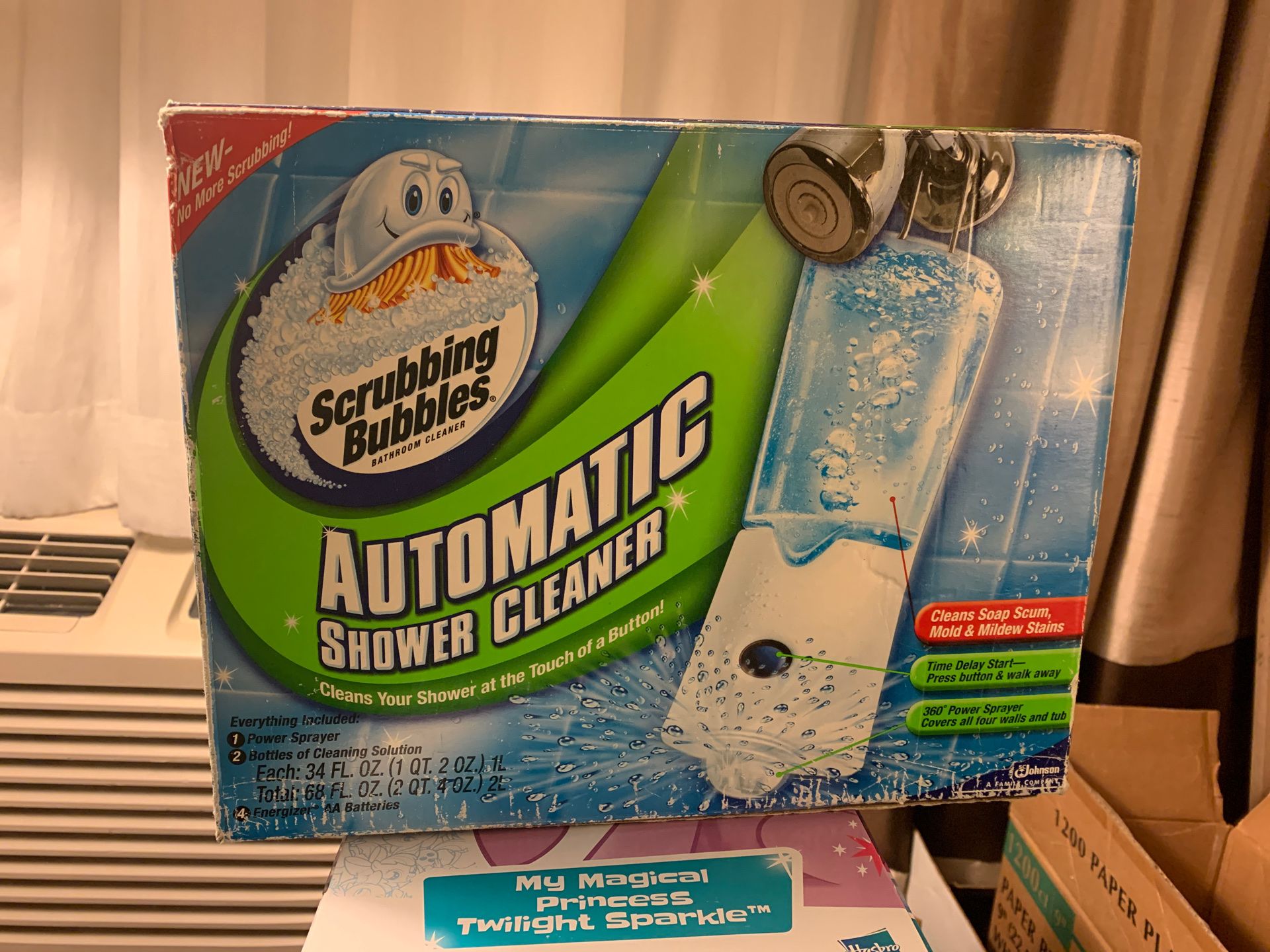 Scrubbing bubbles outlet automatic shower cleaner