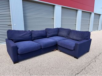 Pottery Barn Navy Blue 3-Piece Sectional Sofa*FREE DELIVERY 🚚