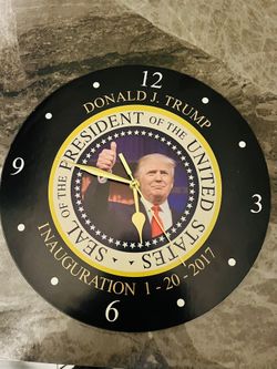 Donald Trump President Wall Hanging Wall Clock art Time Piece Home Decor