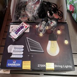 NEW Solar Patio String Lights LED Lights 49 Feet Long 