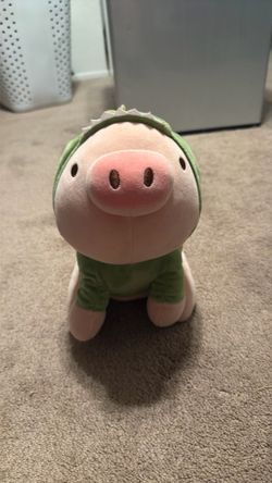 Cute pig with Dino hoodie (plush toy) & cute penguin plush
