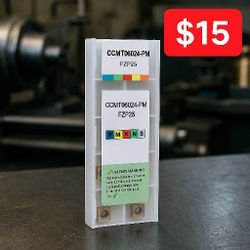 CNC Carbide Turning Inserts – CCMT060204-PM – New 10-Pack