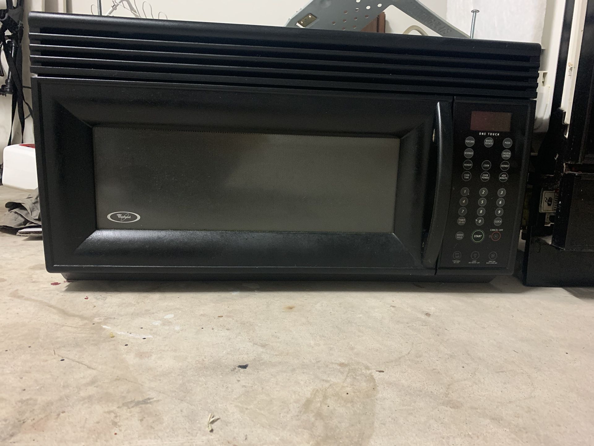 Black over range microwave