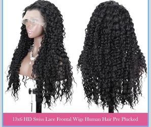 13x6 Deep Wave Lace Front Wigs Human Hair Curly Wig 24inch #10
