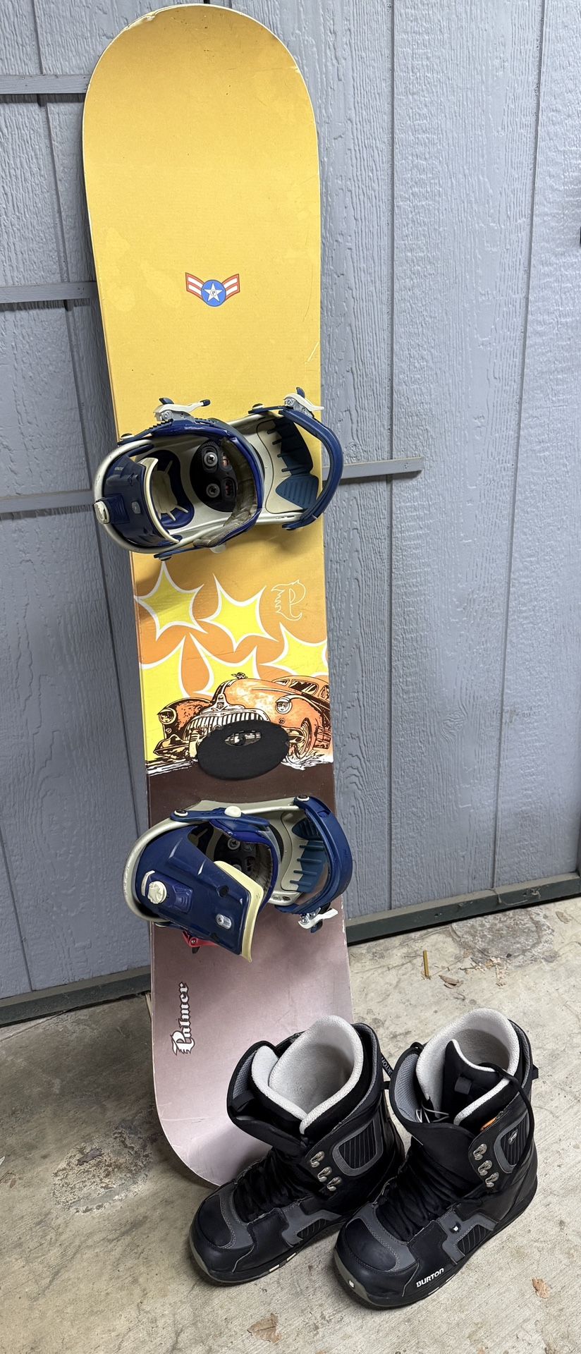 Used Snow Board With Burton Boots