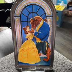 Rare Limited Edition Beauty And The Beast Stained Glass
