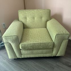 Lime Green Mid century Arm Chair 