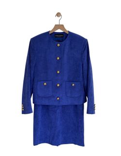 VTG Herbert Grossman Ultra Suede Union Made Sz 12 Women’s Suit Blazer Set