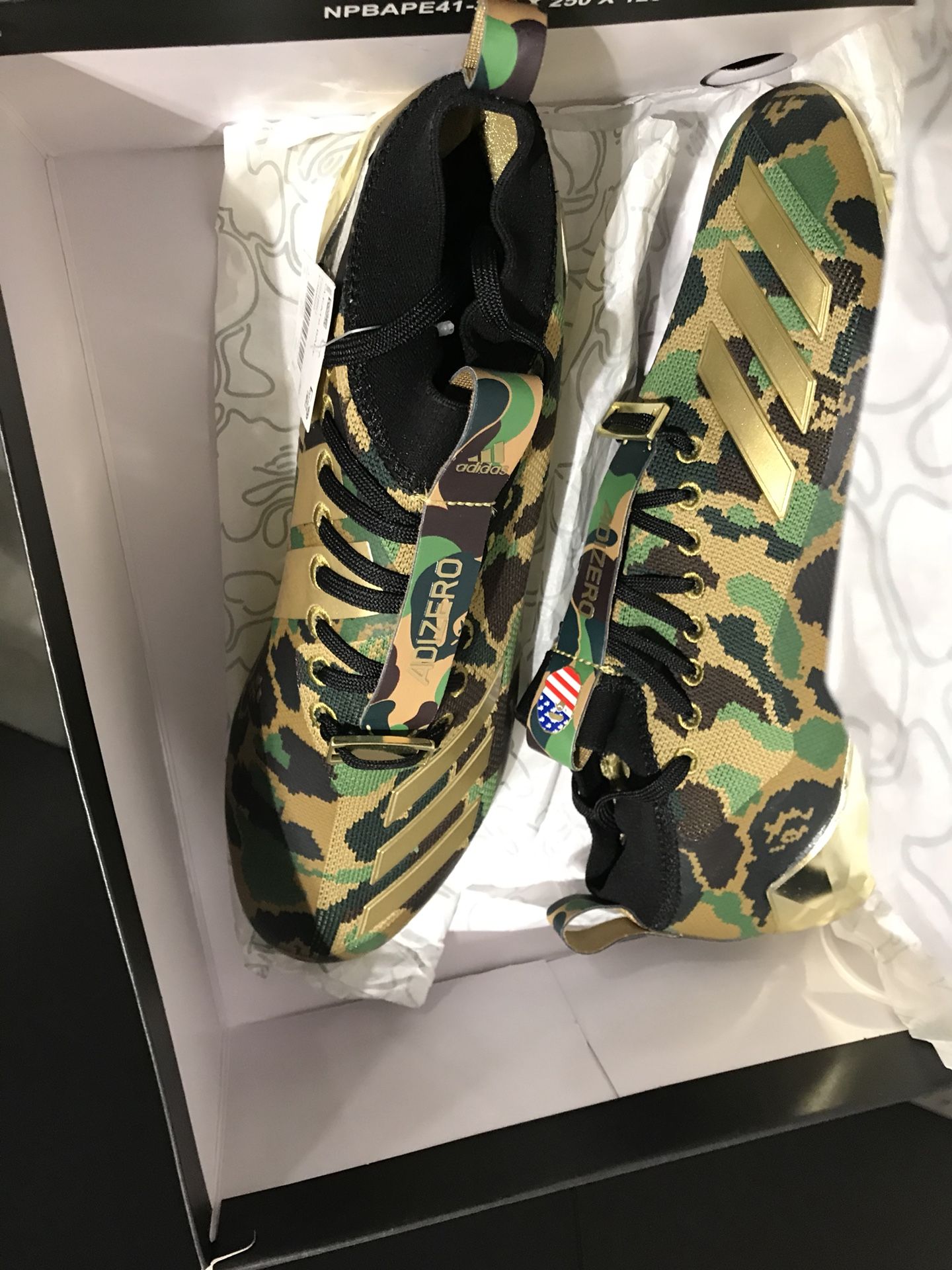 Bape x Adidas Cleats size (9 - 9.5)