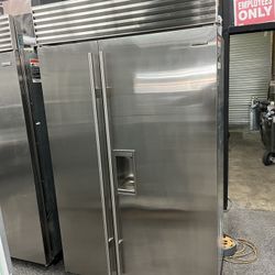 2022 Sub Zero Stainless Steel Side By Side Built In 48” Refrigerator 