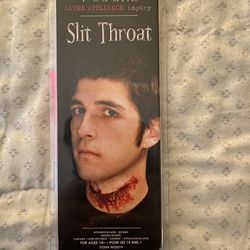 Slit Throat Costume Cosmetic w/ Adhesive