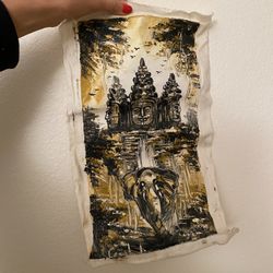 Hand painted art from Cambodia - Angkor Wat