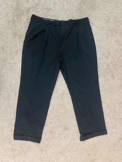 Men’s Black Pinstripe Dress Pants 42x30 – Bent Hughes by Samuelsohn