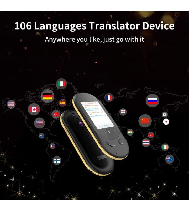 Language Translator Device Two Way Instant Voice Translator Support 106 Languageswith Camera Translation for Travelling Abroad Learning Shopping Busin