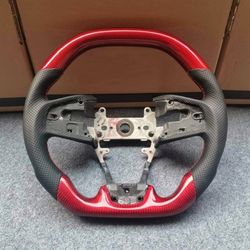 Red Carbon Steering Wheel for Type R FK8