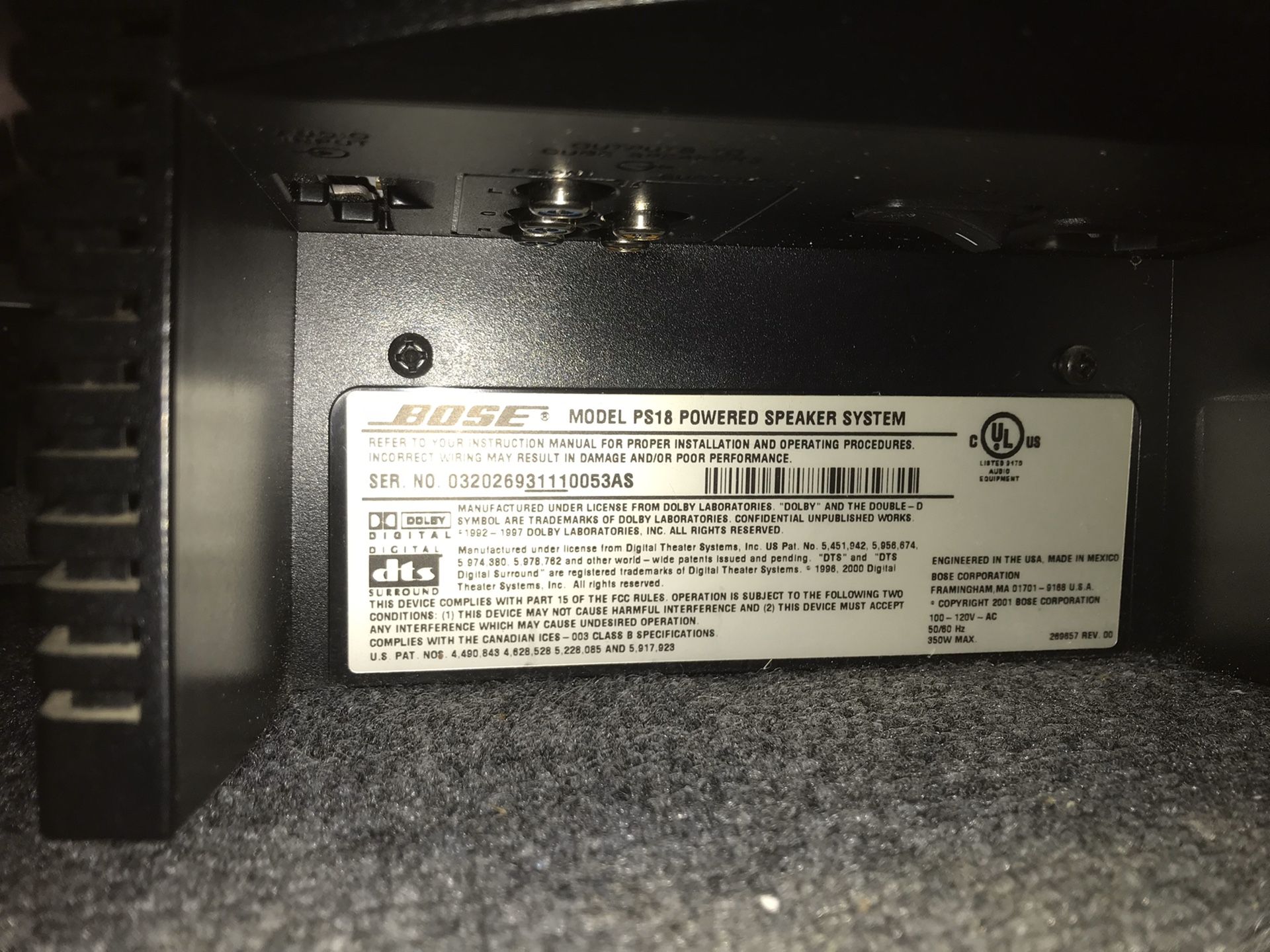 Bose Lifestyle 18 Series II DVD home entertainment system