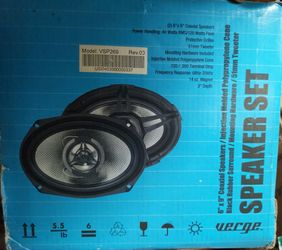 Verge 6X9  Car Speakers 120 Watts 