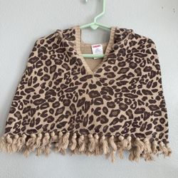 Girls Gymboree Cheetah Hood Poncho Size 5