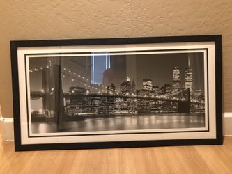 Large Fine Art Framed Print of Brooklyn Bridge