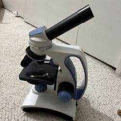 Amscope Kids Microscope With Extra Slides And Slide Preparation Kit