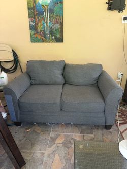 Couch with cats scratches