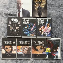 Movie & Collector Lot - Star Wars Trilogy, Boondocks Season 1 + Steelbooks