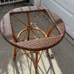 Round table with glass