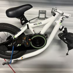 16" Kazam Link Trailer Bike - White