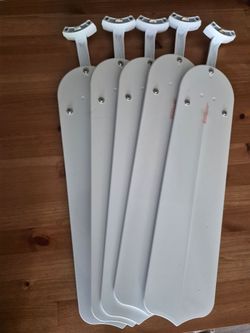 White 5-set fan blades with hardware