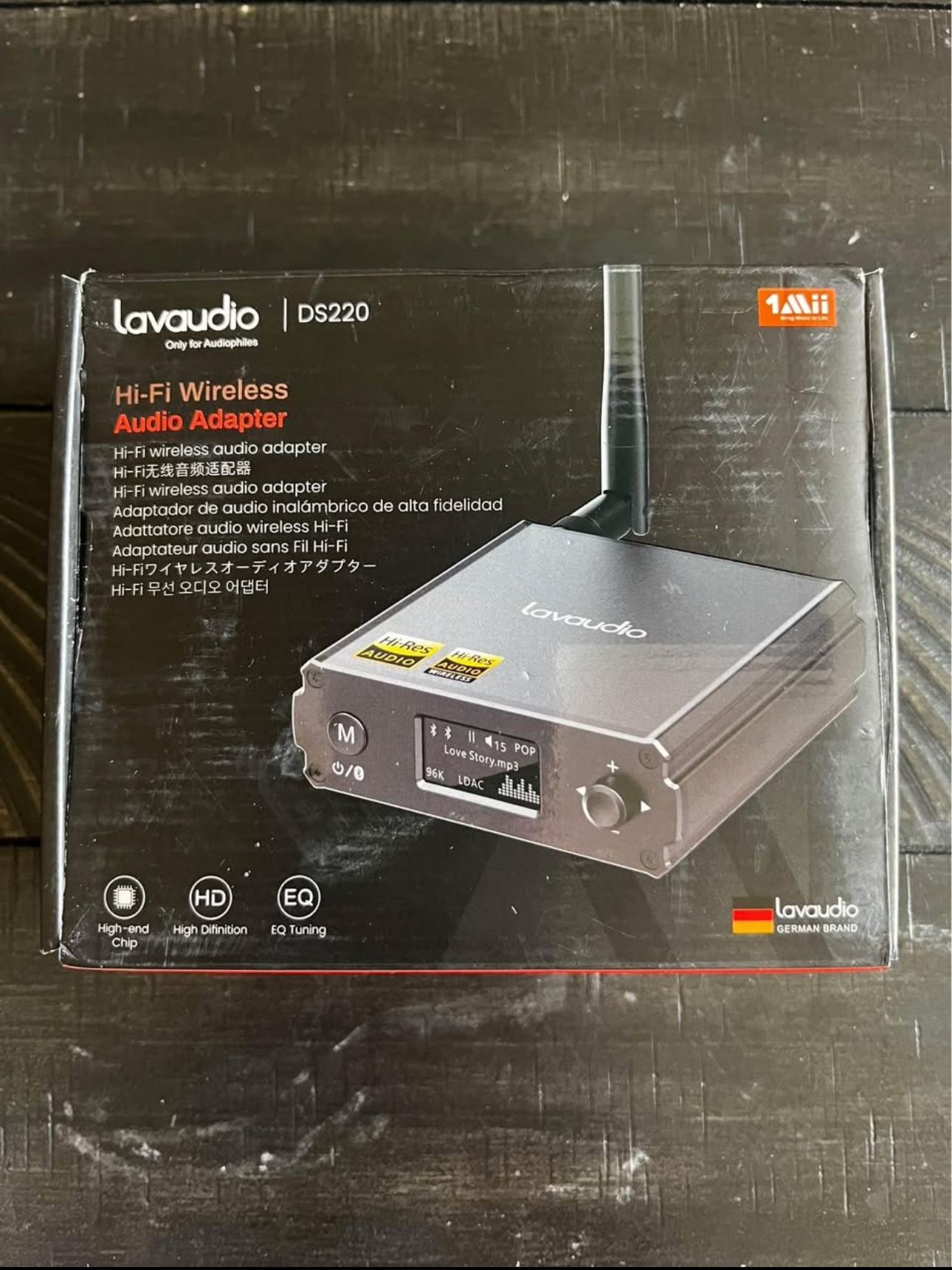 1Mii DS220 Hi-Res Bluetooth Receiver for Home Stereo w/LDAC, HiFi Bluetooth 5.1 Audio Adapter w/Audiophile DAC aptX HD, Bluetooth Receiver for AV Rece