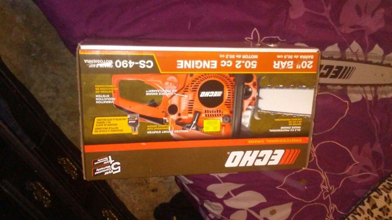 Echo chainsaw brand new in the box never been used retails at $500 game 250 or best offer no low ballers pick up and Phoenix