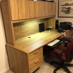 Moving Office desk w hutch chair extra table Best Offer 