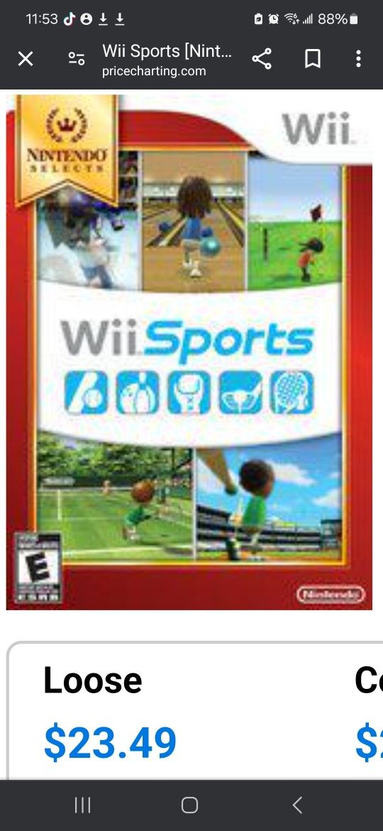 Nintendo Selects Wii Sports 