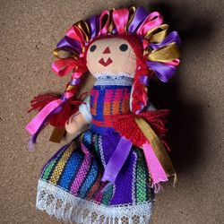 Traditional Mexican Red Hair Rag Doll / Rag Doll / Mexican Dolls / Handmade Dolls / Mexican Fiesta / Gifts / Gifts for Girls...