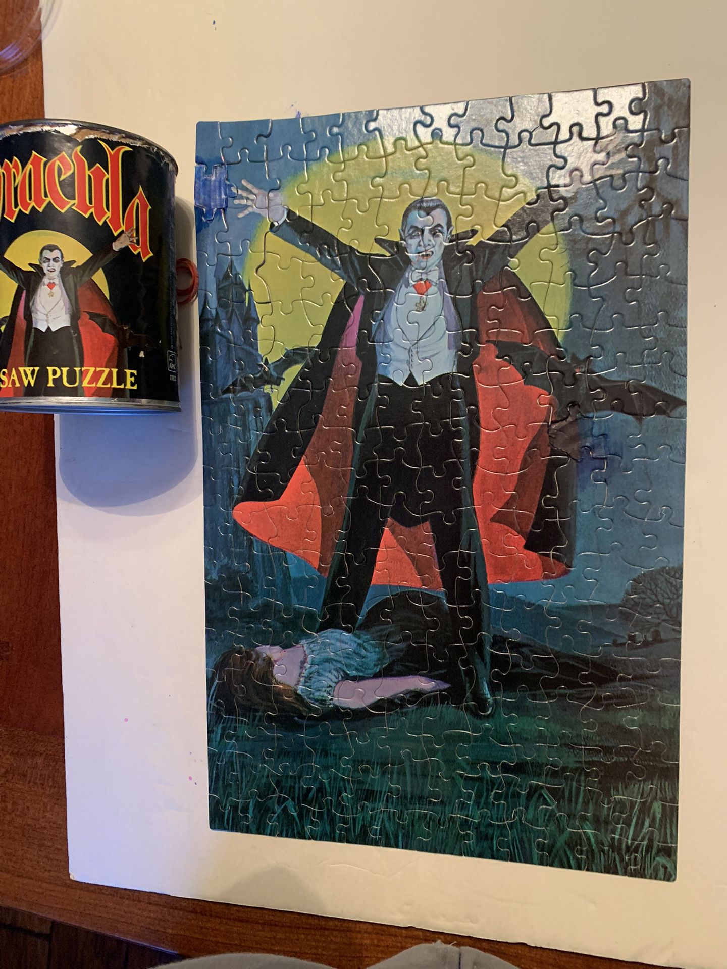 Vintage Dracula 🧛‍♂️ Horror Monster 1974 Puzzle 