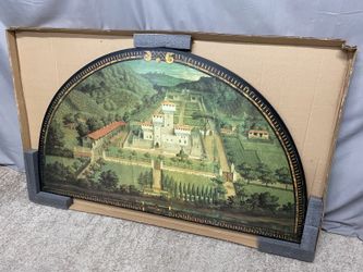 “Villa Medicea di Cafaggiolo” by Giusto Utens Lunette Print