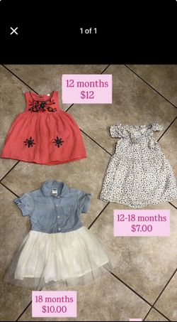 Little girl 12 month dresses