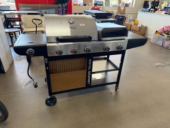 Premium Gas Grill And Pizza Oven Combo with Side Burner