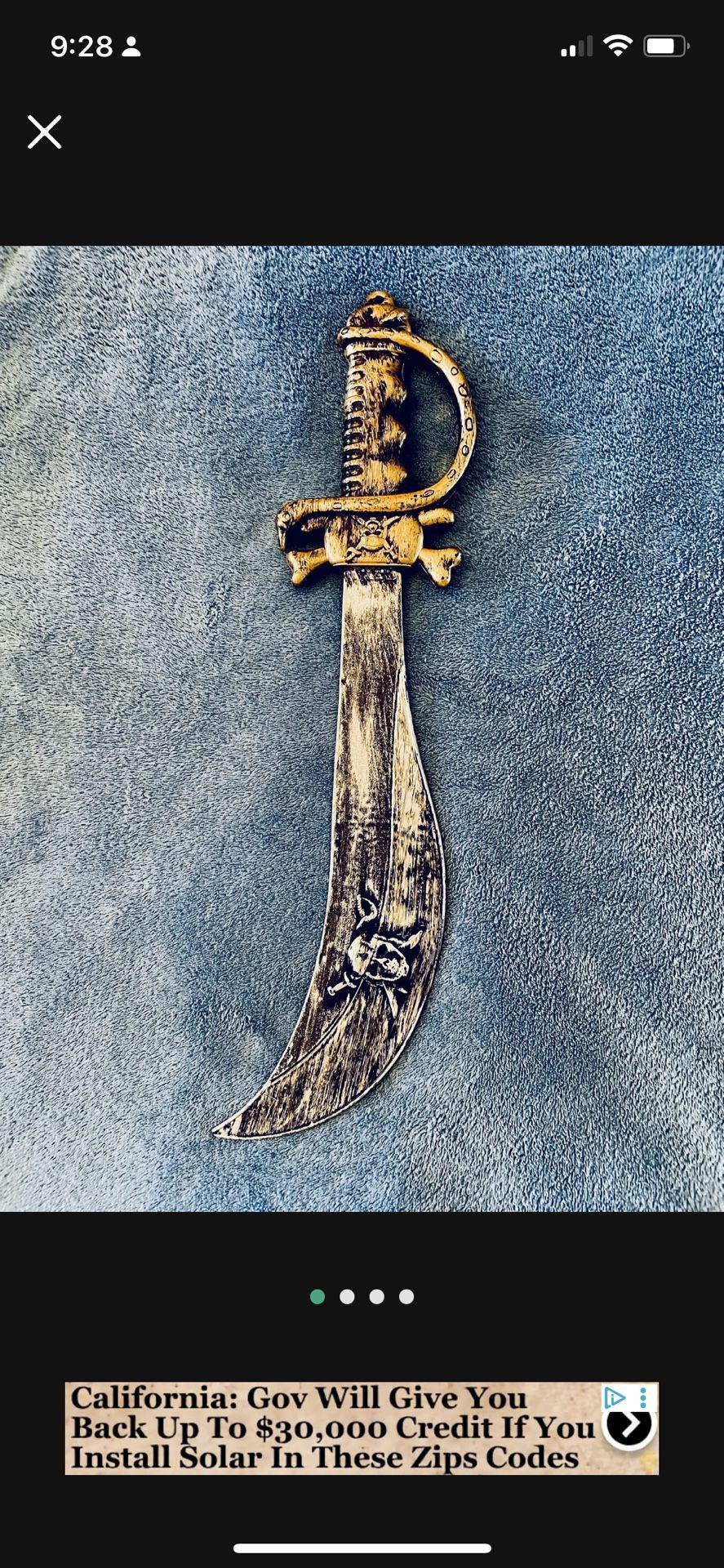 Pirate Costume Sword Props