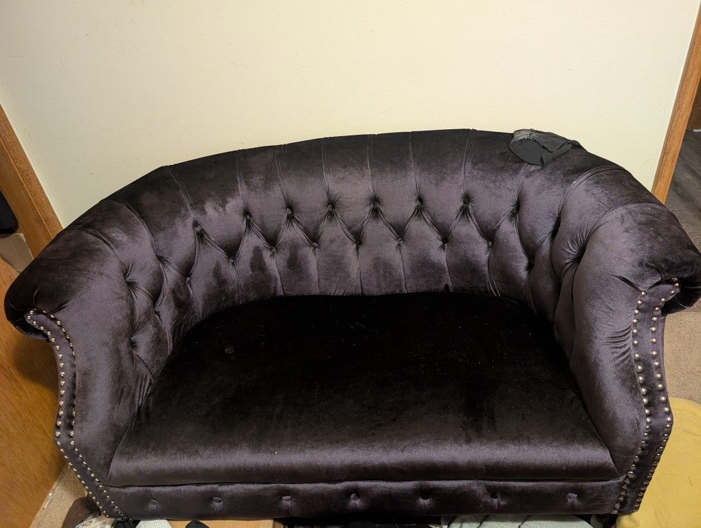 Noble House Milani Blackberry Polyester Loveseat