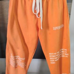 SuperFresh Limited Edition Orange Graphic Jogger Sweatpants Men’s Size M

