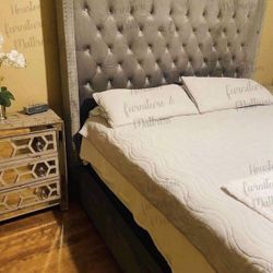 New 6ft Tall Luxury Bed Frames. Different Colors Available. MATTRESS NOT INCLUDED. SAME DAY DELIVERY 🚚 
