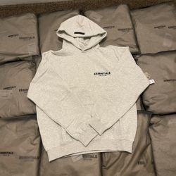 light oat/white ESSENTIALS HOODIE 