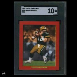2005 Topps Turkey Red Aaron Rodgers #221 RC Red Parallel SGC 10 Gem Mint Pop 4 