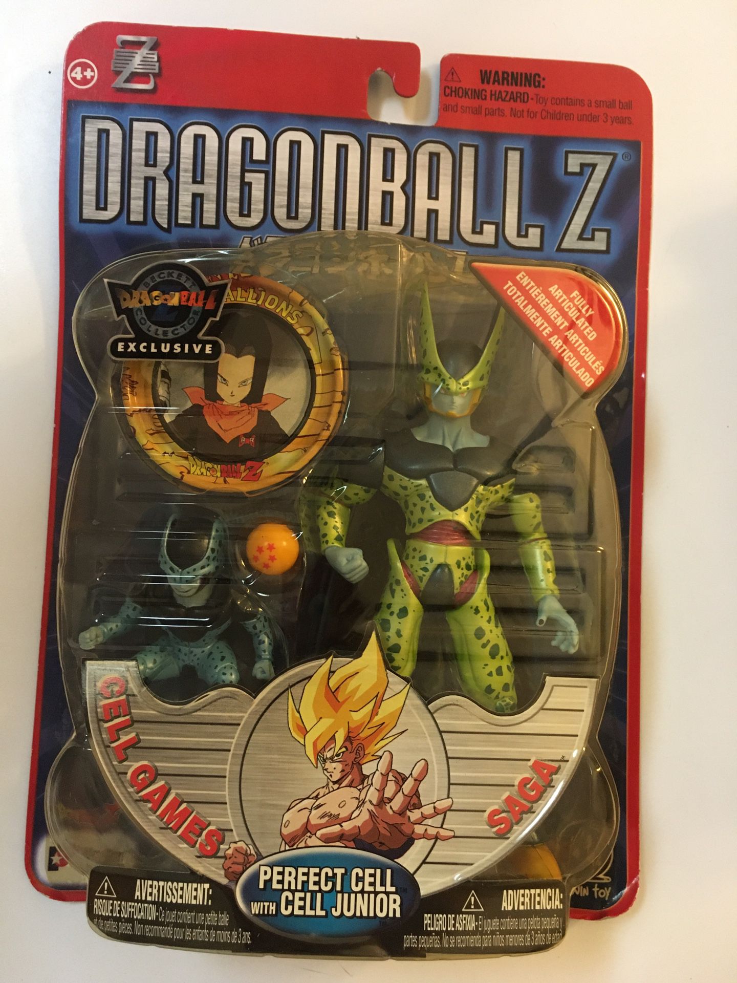 Dragonball Z Cell Games Saga PERFECT CELL WITH CELL JUNIOR Deluxe Action Figure 2000 Irwin Toy Series 5 Dragon Ball Z DBZ NEW IN PACKAGE!!!