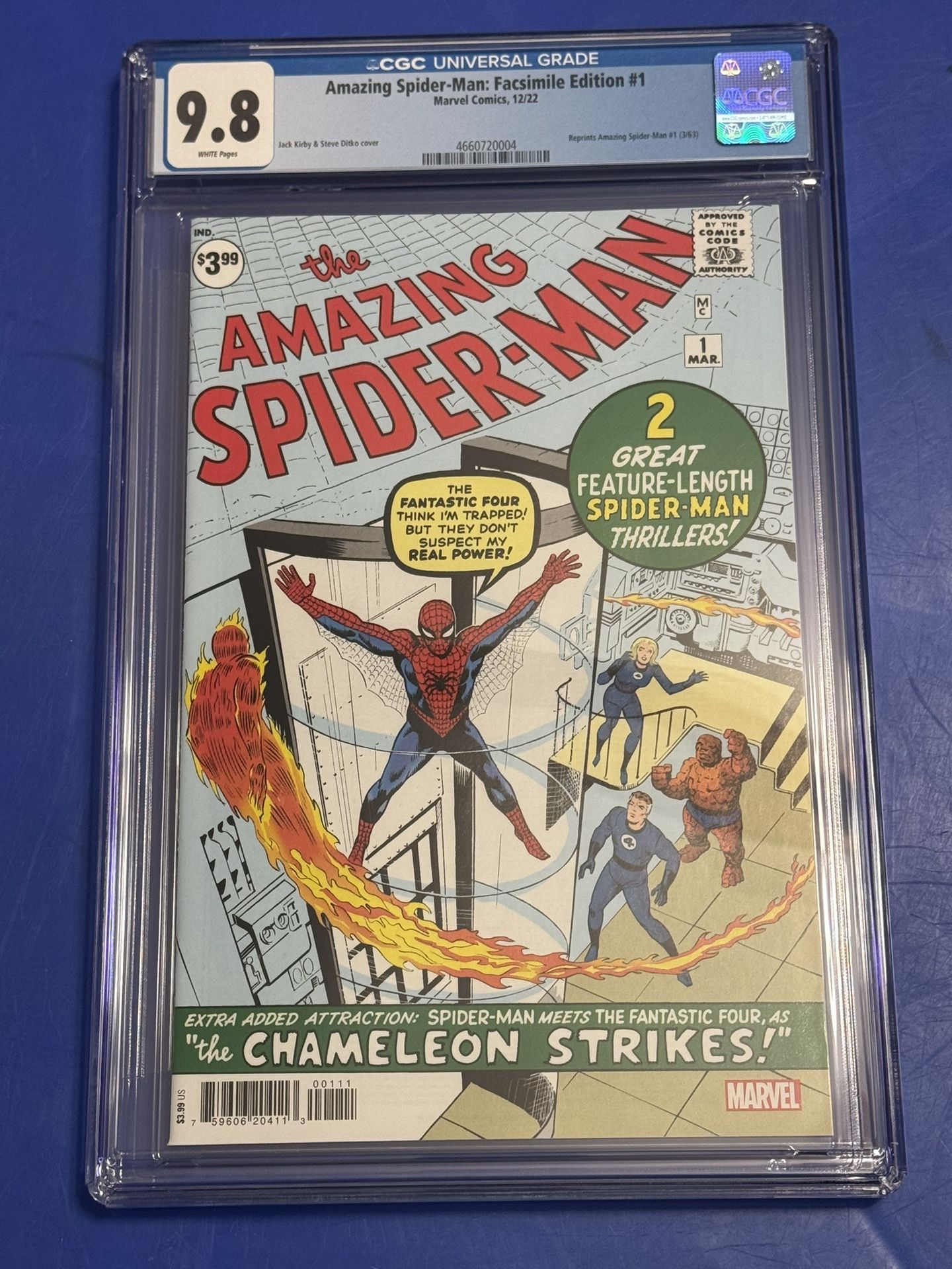 Amazing Spider-Man #1 CGC 9.8 1st Appearance Facsimile Reprint Marvel Comic 2022