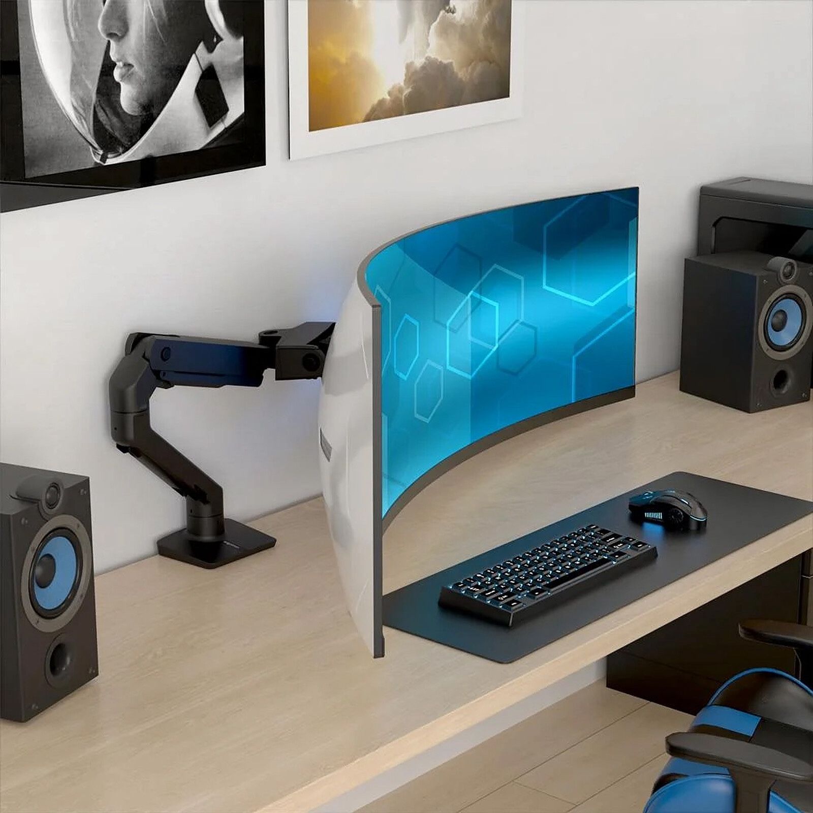 Ergotron HX Monitor Arm Matted Black (Heavy Duty)